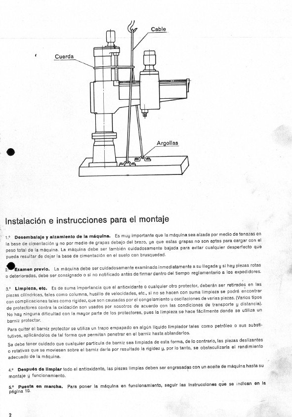 Manual de instrucciones Taladro Soraluce TR-3