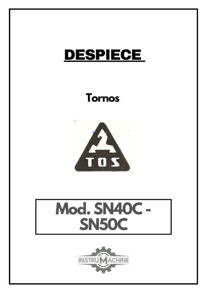 Portada Despiece Torno paralelo TOS SN40C – SN50C