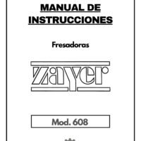 Manual de instrucciones Fresadora Zayer 60B