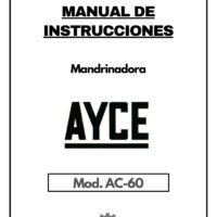 Manual de instrucciones Mandrinadora AYCE 60