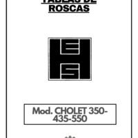 Tabla de roscas H. Ernault Somua Cholet 350-435-550