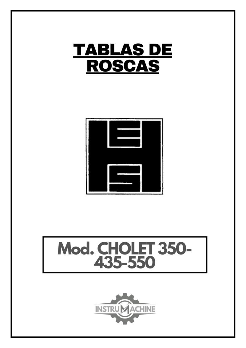 Tabla de roscas H. Ernault Somua Cholet 350-435-550