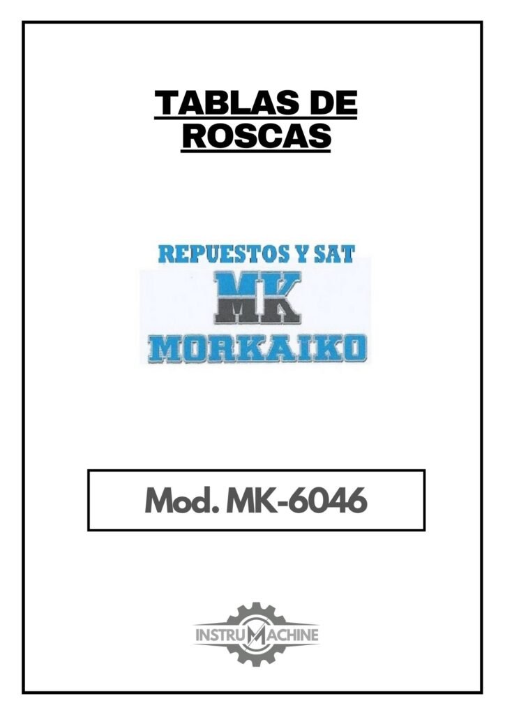 Portada Tabla de roscas Morkaiko MK-6046M