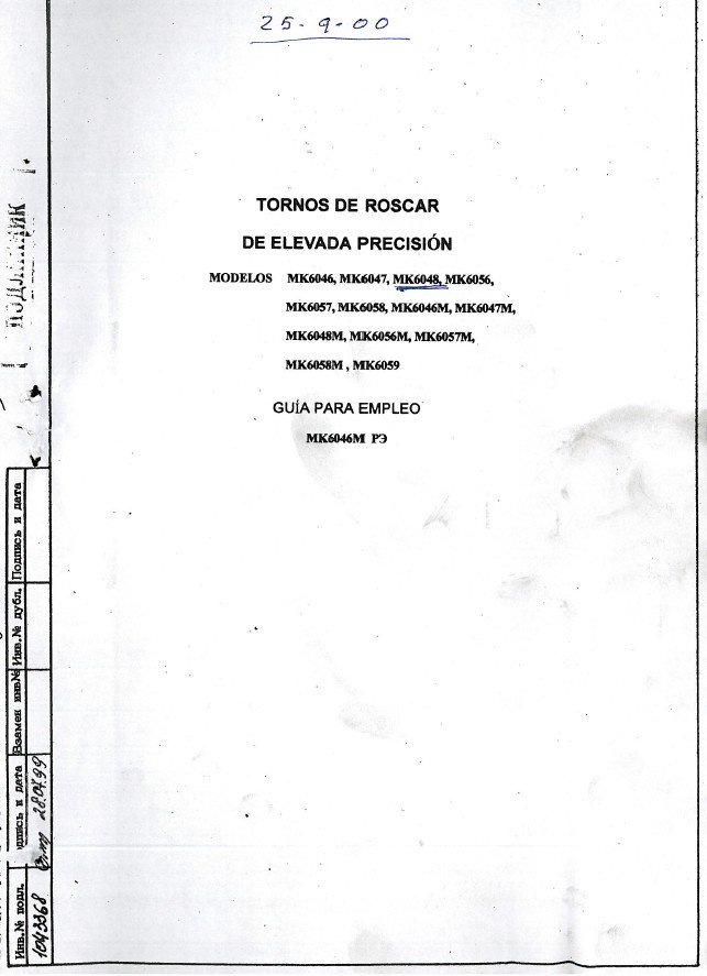 Tabla de roscas Morkaiko MK-6046M
