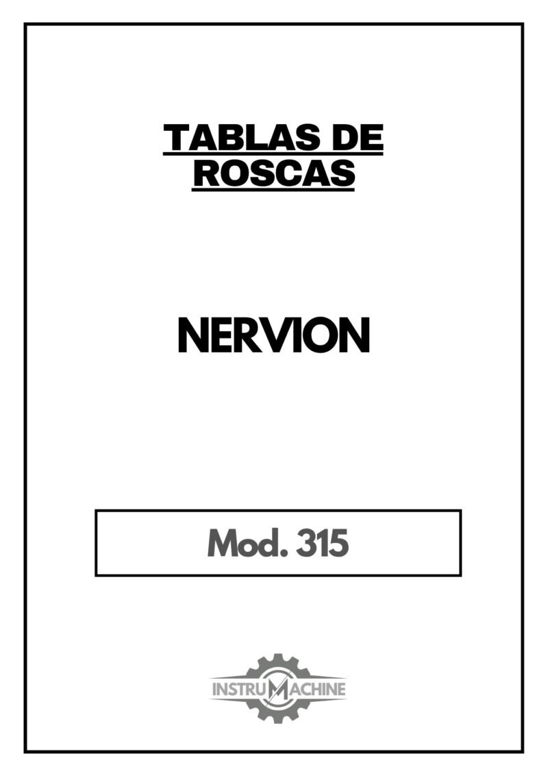 Tabla de roscas Nervion 315