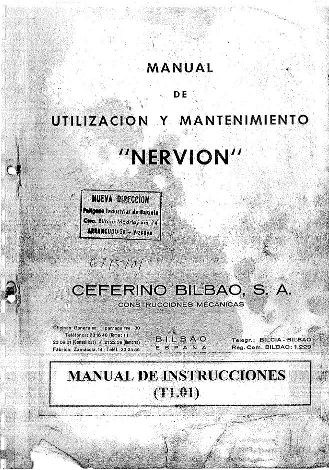 Tabla de roscas Nervion 315