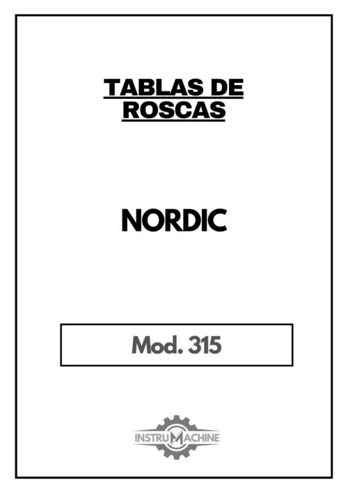 Nordic 315-tablas-1 Tabla de roscas Nordic 315