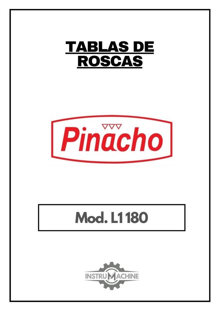 Portada Tabla de roscas Pinacho L1 180