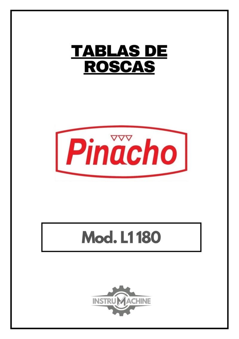 Tabla de roscas Pinacho L1 180