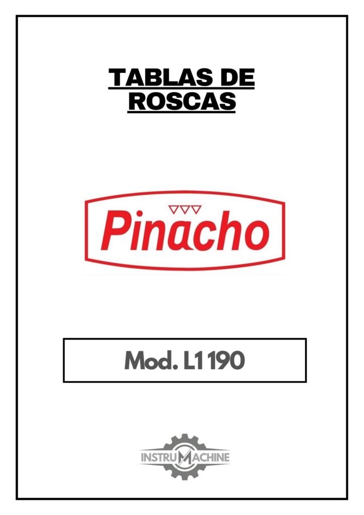 Portada Tabla de roscas Pinacho L1 190
