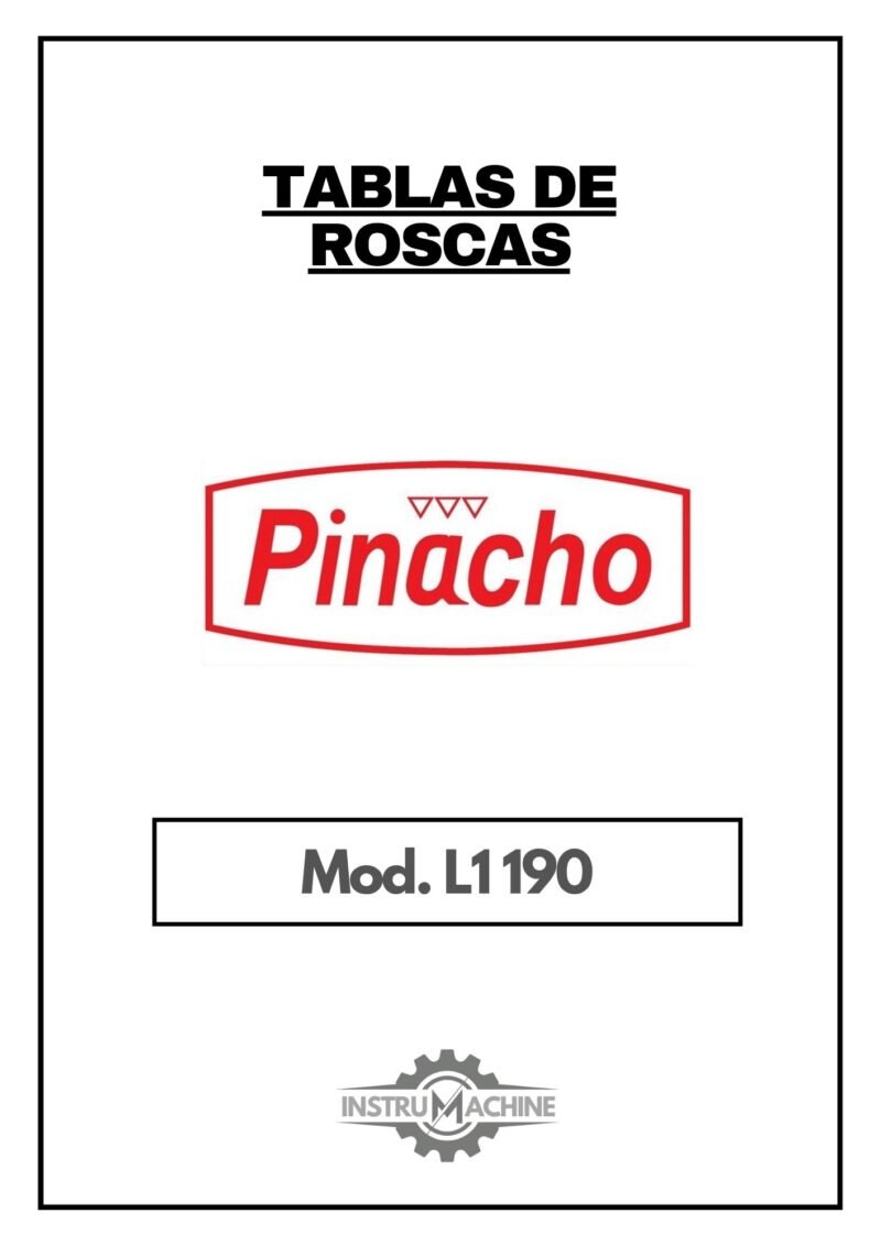 Tabla de roscas Pinacho L1 190