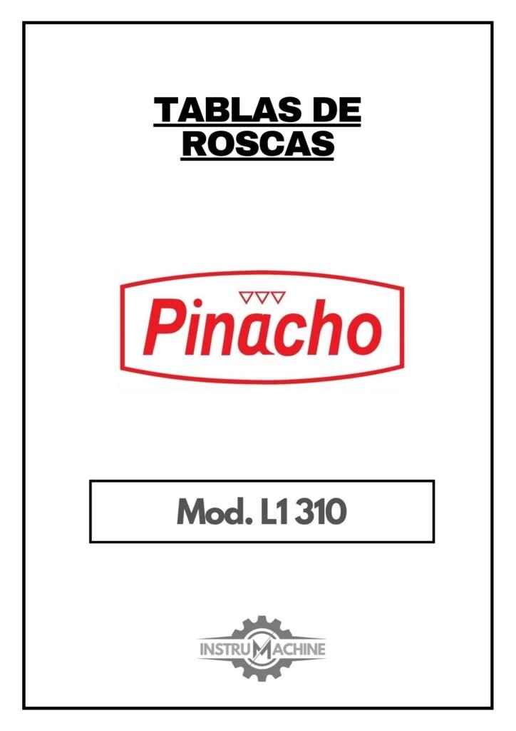 Portada Tabla de roscas Pinacho L1 310