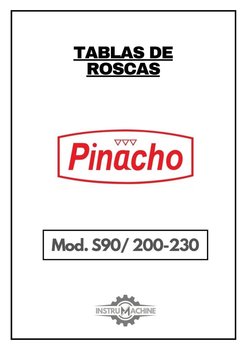 Tabla de roscas Pinacho S90E/200-230