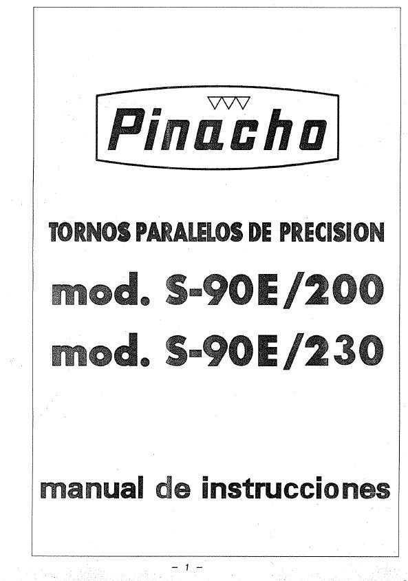 Tabla de roscas Pinacho S90E/200-230