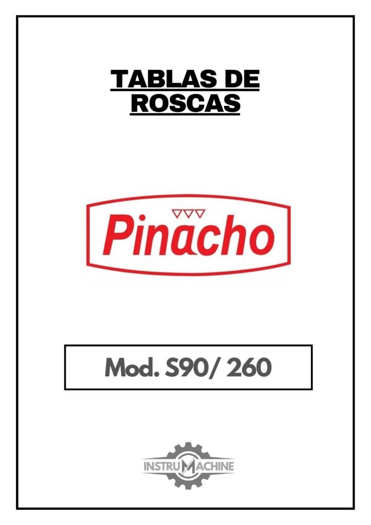 Portada Tabla de roscas Pinacho S90/260