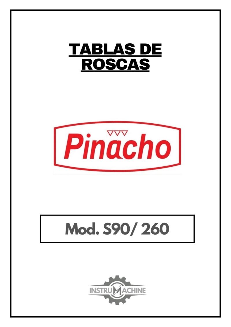 Tabla de roscas Pinacho S90/260