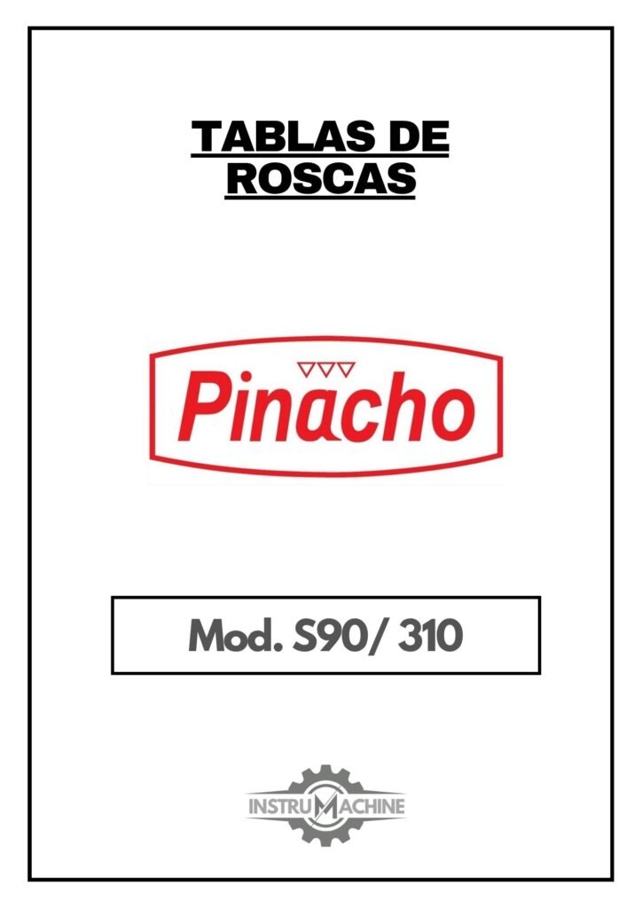 Portada Tabla de roscas Pinacho S90/310