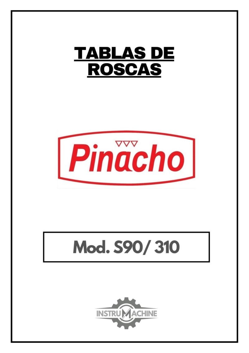 Tabla de roscas Pinacho S90/310