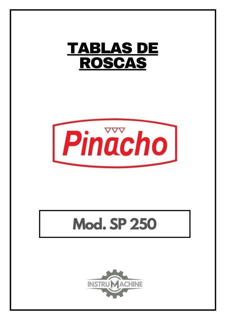 Portada Tabla de roscas Pinacho SP 250