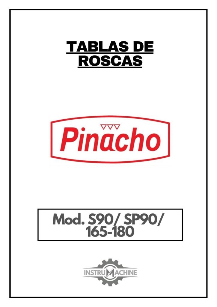 Portada Tabla de roscas Pinacho S90/SP90/165-180