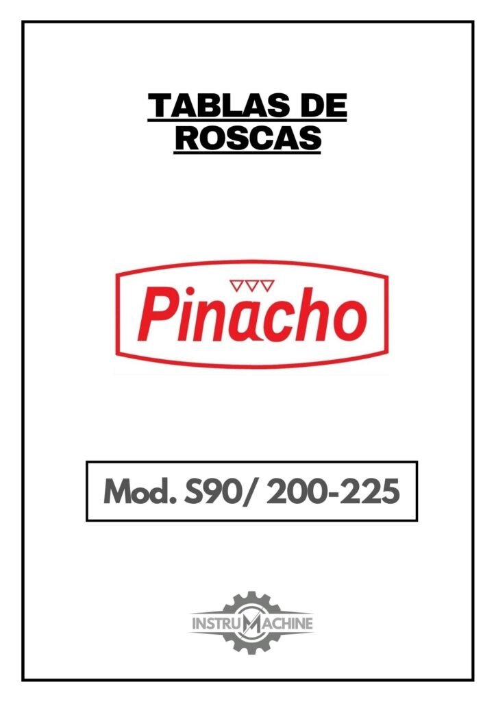 Portada Tabla de roscas Pinacho S90/200-225