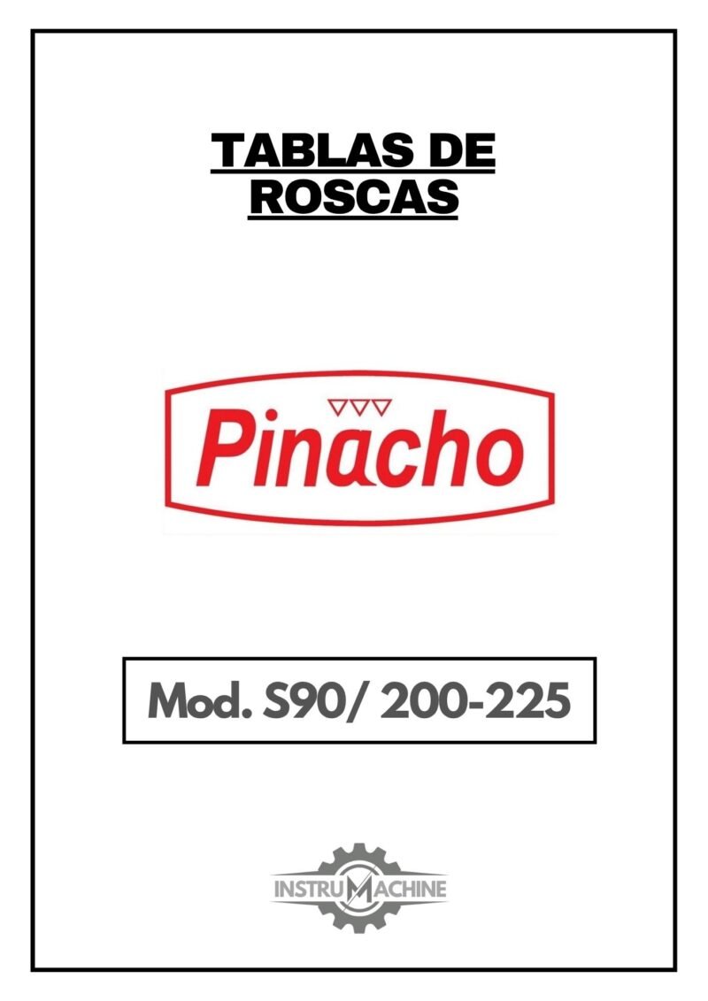 Tabla de roscas Pinacho S90/200-225