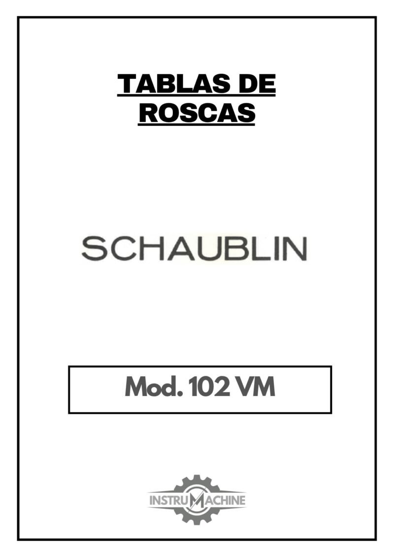 Shaublin 102VM-tabla-1 Tabla de roscas Schaublin 102 VM