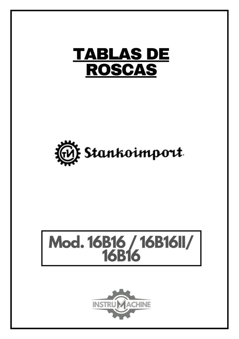 Tabla de roscas Stankoimport 16B16/16B16II