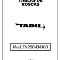 Tadu EN 250-350-tabla-1 Tabla de roscas TADU EN-250/EN-300
