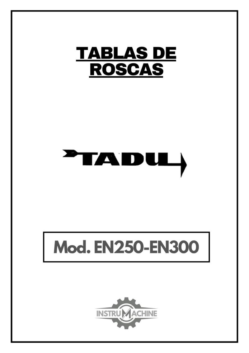 Tadu EN 250-350-tabla-1 Tabla de roscas TADU EN-250/EN-300