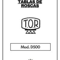 Tor D500- tabla-1 Tabla de roscas TOR D500