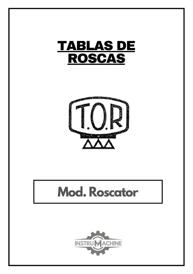 Tor Roscator- tabla-1 Tabla de roscas TOR Roscator