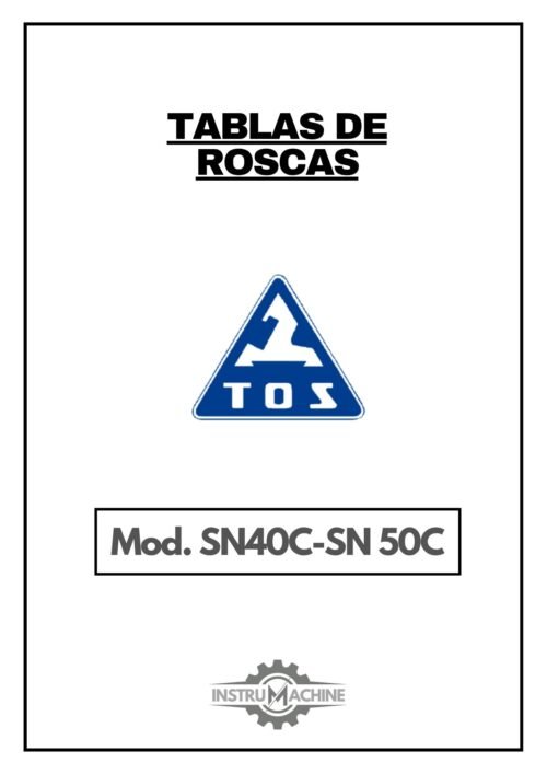Tabla de roscas TOS SN40C-SN50C