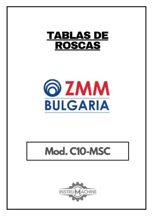 Tabla de roscas ZMM Bulgaria C10 MSC