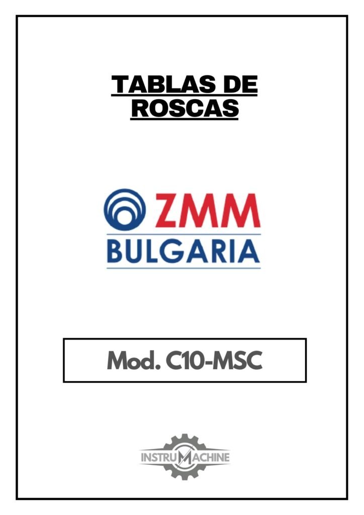 Portada Tabla de roscas ZMM Bulgaria C10 MSC