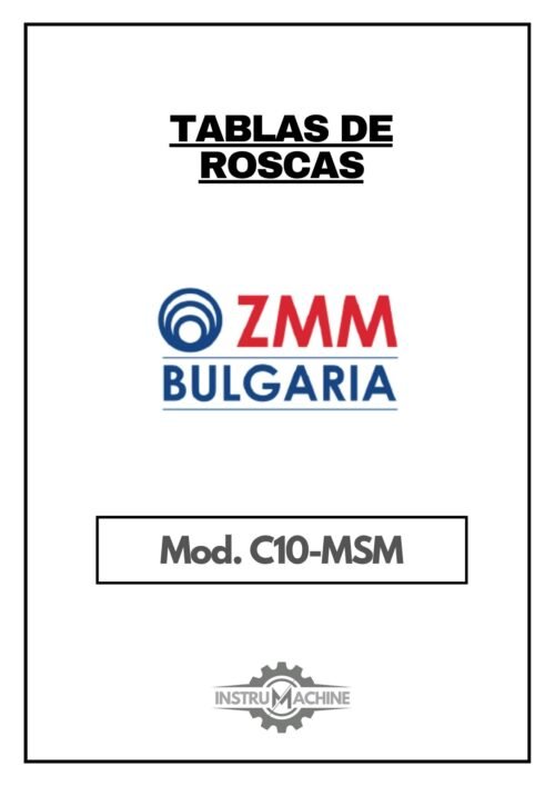 Tabla de roscas ZMM Bulgaria C10 MSM