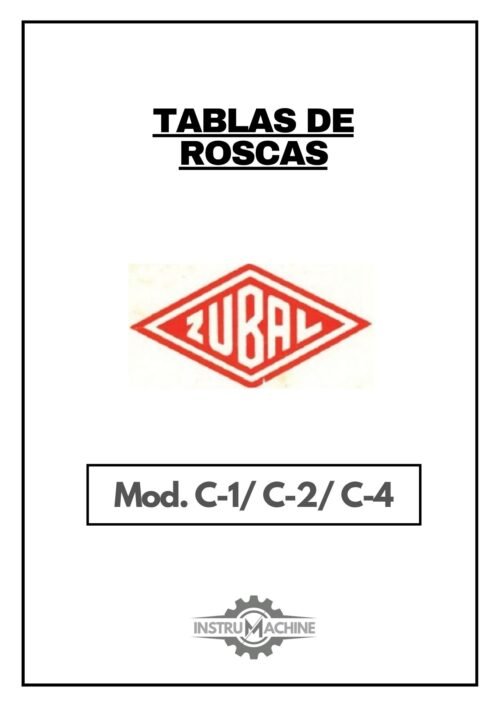 Tabla de roscas Zubal C-1 / C-2 / C-4