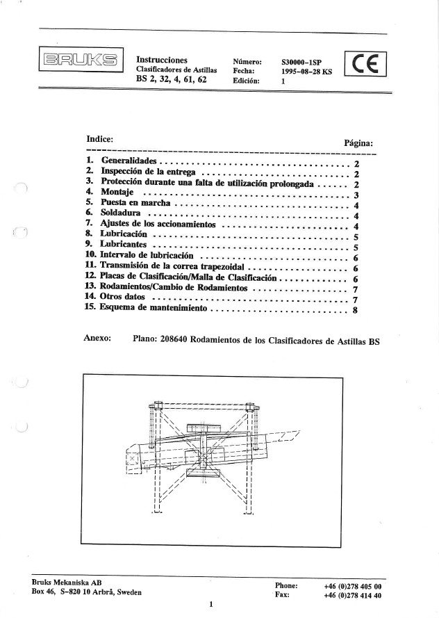 Bruks- mod. BS 2 -2 Manual de instrucciones Aserradero Bruks BS2 / BS32 / BS4 / BS61 / BS62