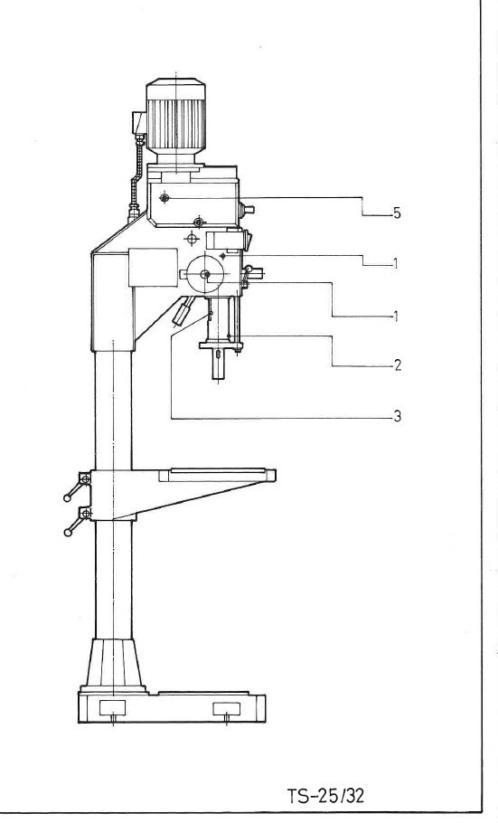 Erlo- mod. TS.25-35 -3 Manual de instrucciones Taladro Erlo TS 25 / 32