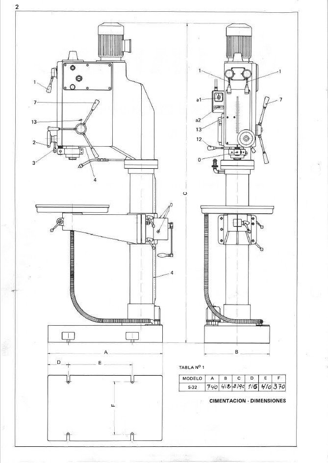 Ibarmia- mod. S-32-3 Manual de instrucciones Taladro Ibarmia S-32