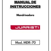 Juaristi MDR-70-1 Manual de instrucciones Mandrinadora Juaristi MDR-70