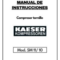 Kaeser Compresores- mod. SM11 - 10-1 Manual de instrucciones Compresor de tornillo Kaeser SM11/10