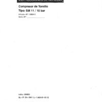 Kaeser Compresores- mod. SM11 - 10 -2 Manual de instrucciones Compresor de tornillo Kaeser SM11/10