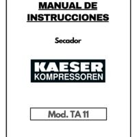 Manual de instrucciones Secador frigorífico Kaeser TA 11