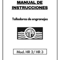 Manual de instrucciones Talladora de engranajes SMPA Precimo HR 2 / HR 3