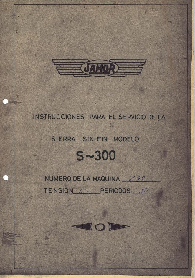 Manual de instrucciones Sierra Samur S-300