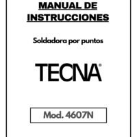 Manual de instrucciones Soldadura por puntos Tecna 4607N
