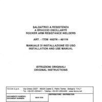 Manual de instrucciones Soldadura por puntos Tecna 4607N