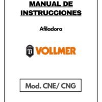 Manual de instrucciones Afiladora Vollmer CNE-CNG