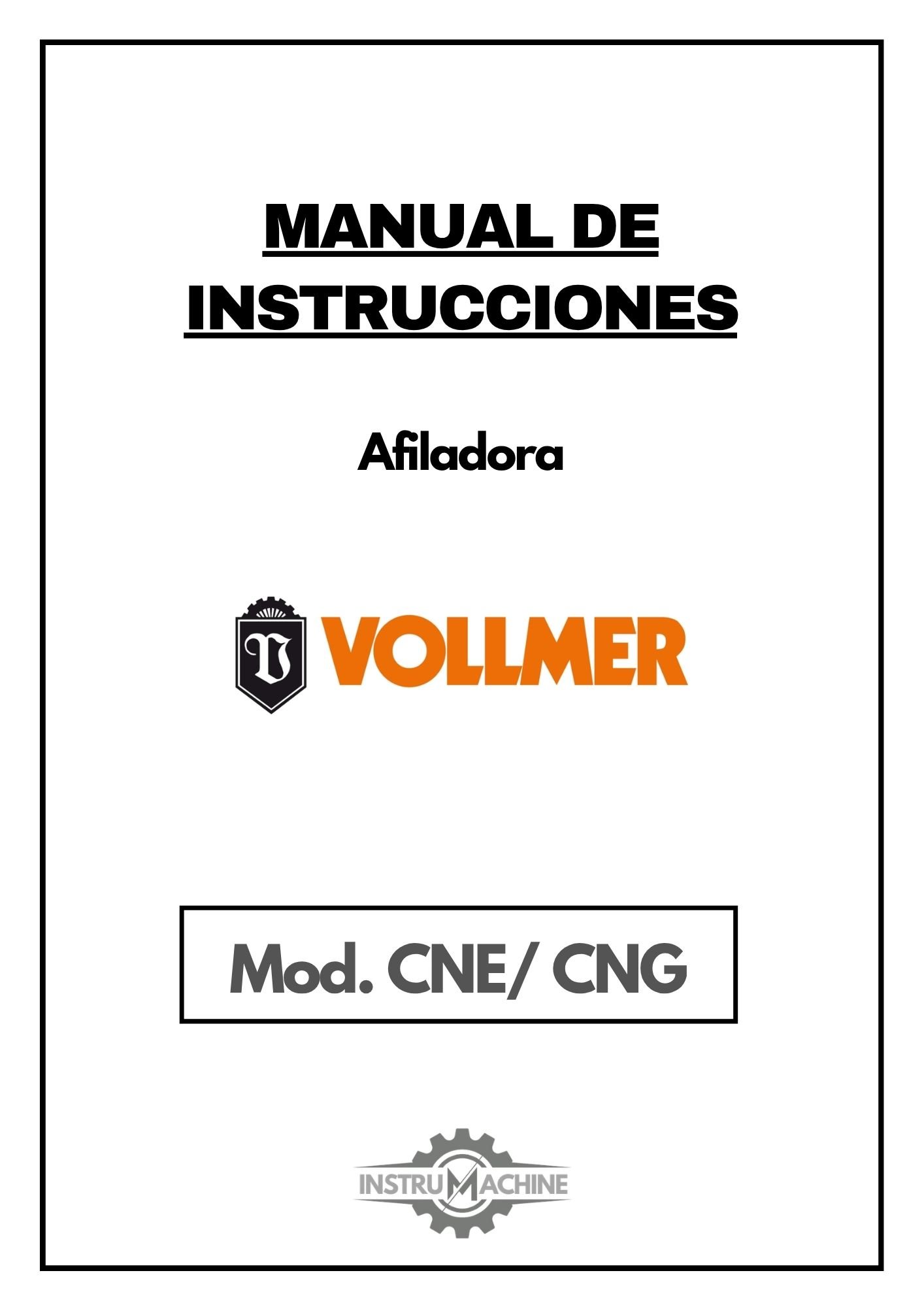 Manual Afiladora Vollmer CNE-CNG